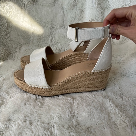 Women's Franco Sarto White Espadrille Wedges - Picture 3 of 11
